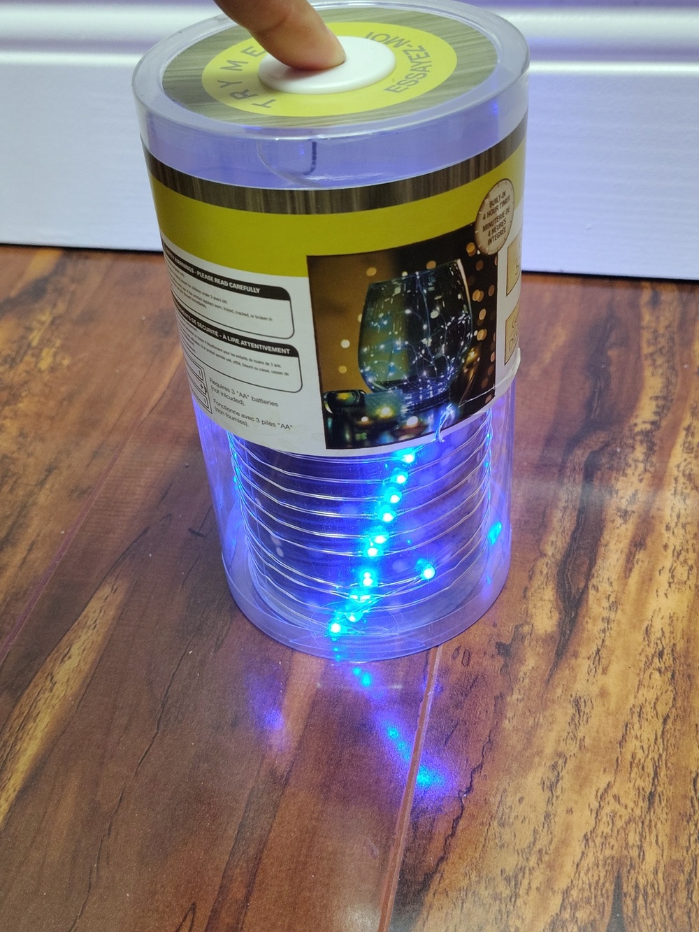 New Blue LED String Lights by Apothcary Company 10 Foot Built-in 4 Hour Timer